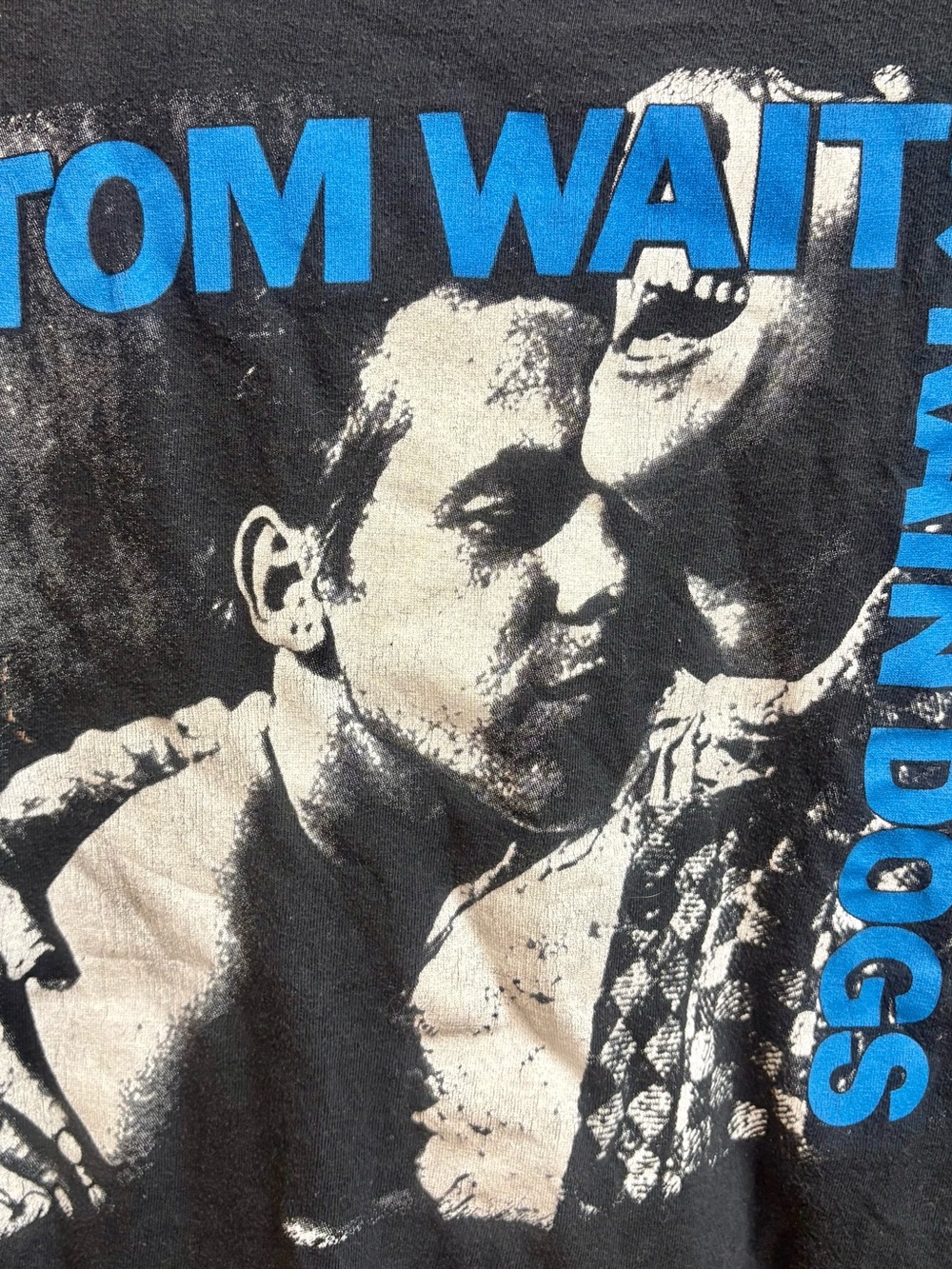 Tom Waits Rain Dogs Graphic T-Shirt - Black - Large